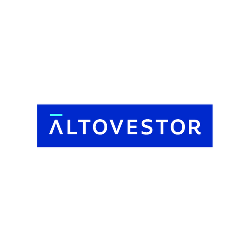Altovestor.com logo, a brandable .com business name for sale