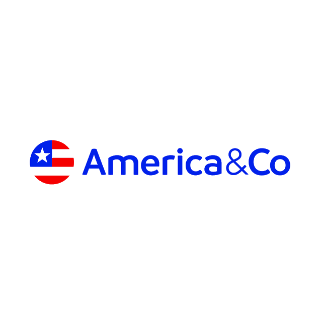 AmericaAndCo.com logo, a brandable .com business name for sale
