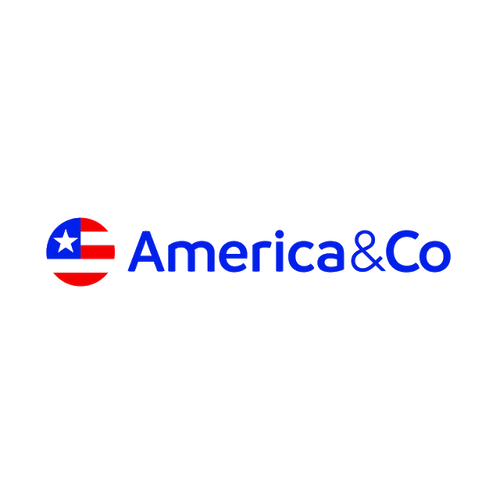 AmericaAndCo.com logo, a brandable .com business name for sale