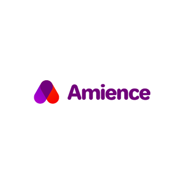 Amience.com logo, a brandable .com business name for sale