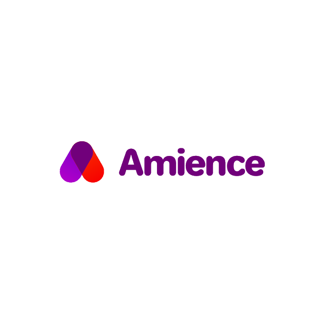 Amience.com logo, a brandable .com business name for sale