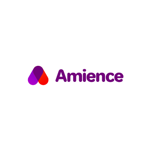 Amience.com logo, a brandable .com business name for sale