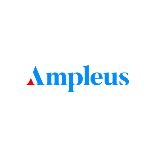 Ampleus.com logo, a brandable .com business name for sale
