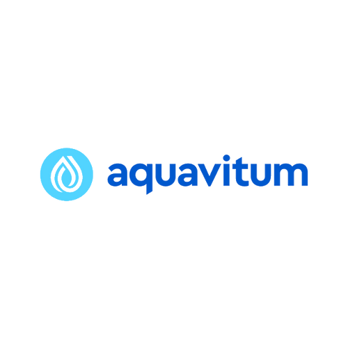 Aquavitum.com logo, a brandable .com business name for sale