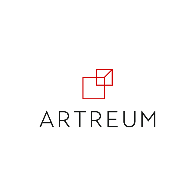 Artreum.com logo, a brandable .com business name for sale