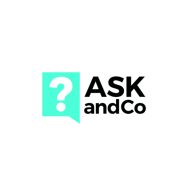AskAndCo.com logo, a brandable .com business name for sale
