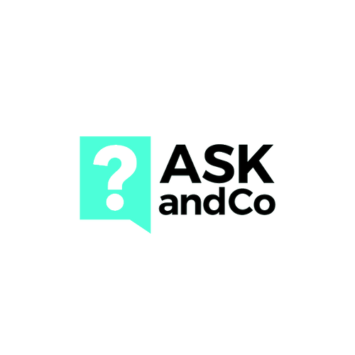 AskAndCo.com logo, a brandable .com business name for sale