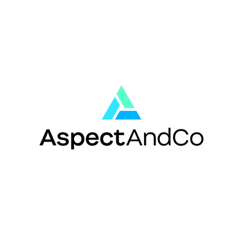 AspectAndCo.com logo, a brandable .com business name for sale