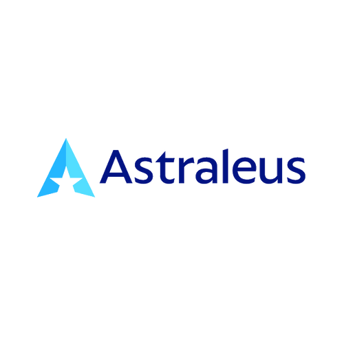 Astraleus.com logo, a brandable .com business name for sale