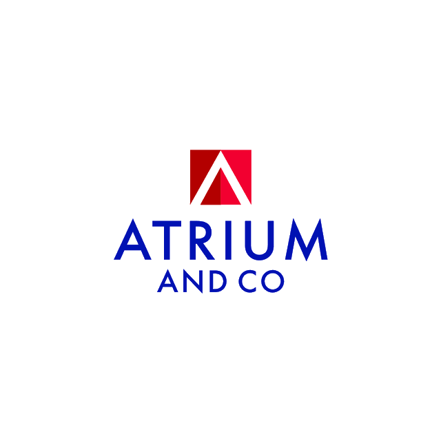AtriumAndCo.com logo, a brandable .com business name for sale