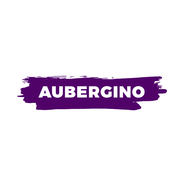 Aubergino.com logo, a brandable .com business name for sale