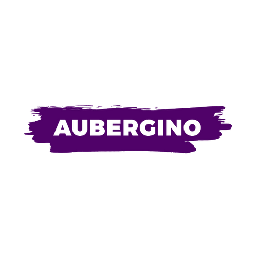 Aubergino.com logo, a brandable .com business name for sale
