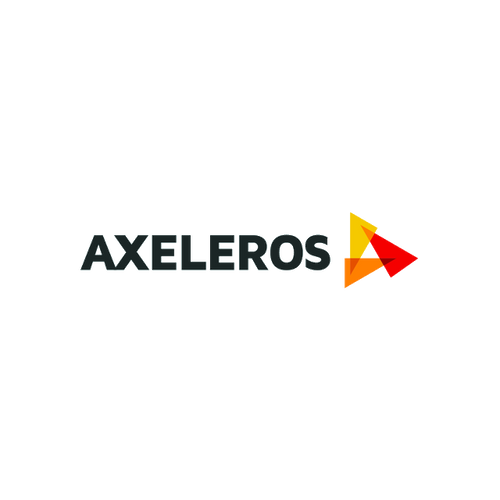 Axeleros.com logo, a brandable .com business name for sale