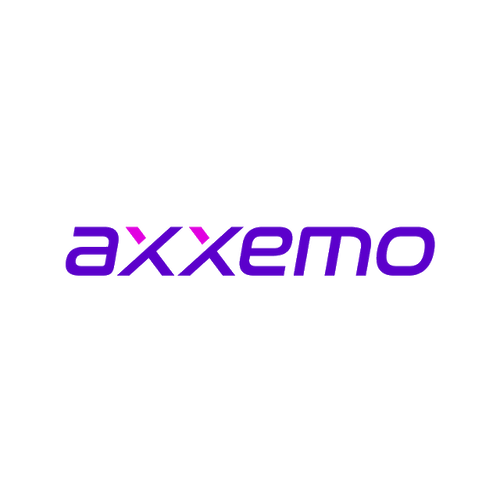 Axxemo.com logo, a brandable .com business name for sale