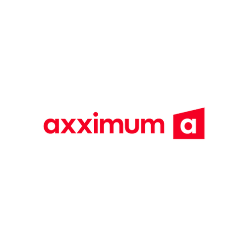 Axximum.com logo, a brandable .com business name for sale