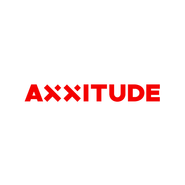 Axxitude.com logo, a brandable .com business name for sale