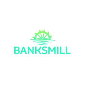 Banksmill.com logo, a brandable .com business name for sale