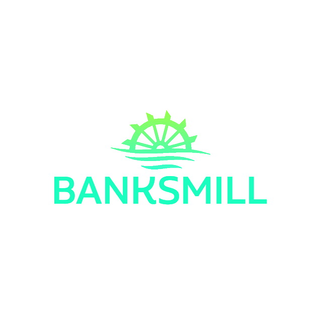 Banksmill.com logo, a brandable .com business name for sale