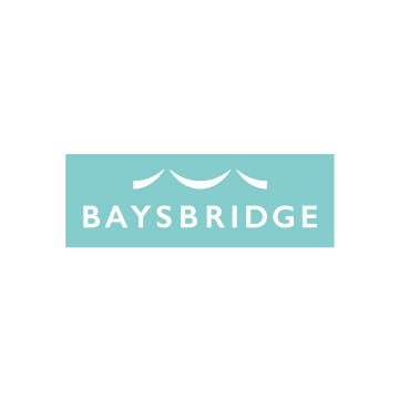 Baysbridge.com logo, a brandable .com business name for sale