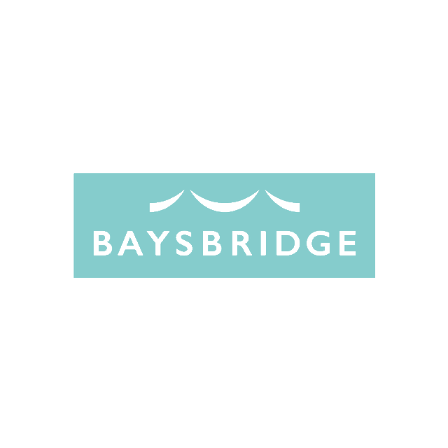 Baysbridge.com logo, a brandable .com business name for sale