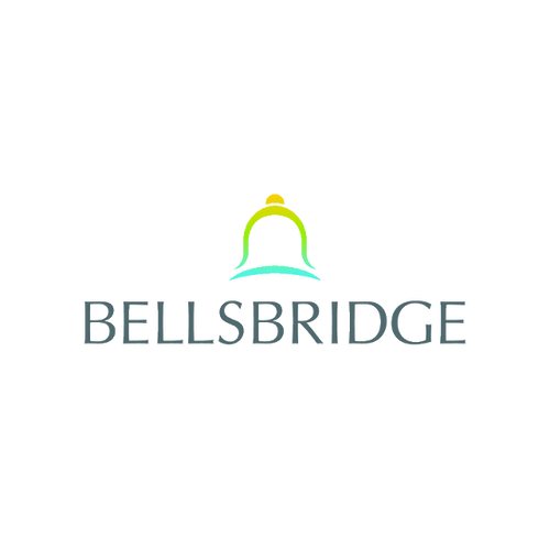 Bellsbridge.com logo, a brandable .com business name for sale