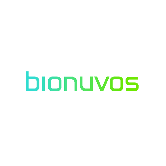 Bionuvos.com logo, a brandable .com business name for sale