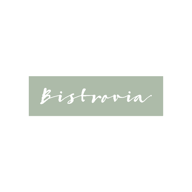 Bistrovia.com logo, a brandable .com business name for sale