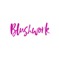 Blushwork.com logo, a brandable .com business name for sale