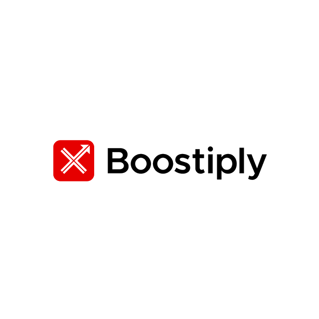 Boostiply.com logo, a brandable .com business name for sale