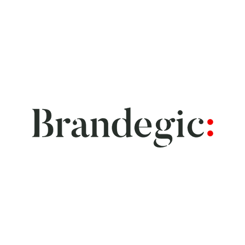Brandegic.com logo, a brandable .com business name for sale