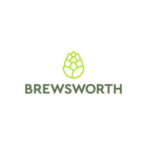 Brewsworth.com logo, a brandable .com business name for sale