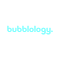 Bubblology.com logo, a brandable .com business name for sale