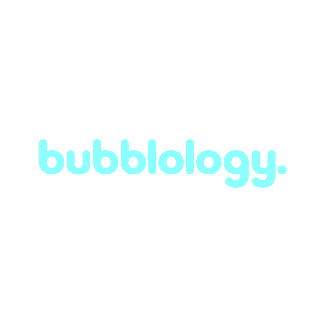 Bubblology.com logo, a brandable .com business name for sale