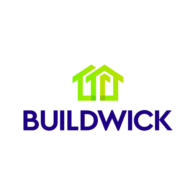 Buildwick.com logo, a brandable .com business name for sale