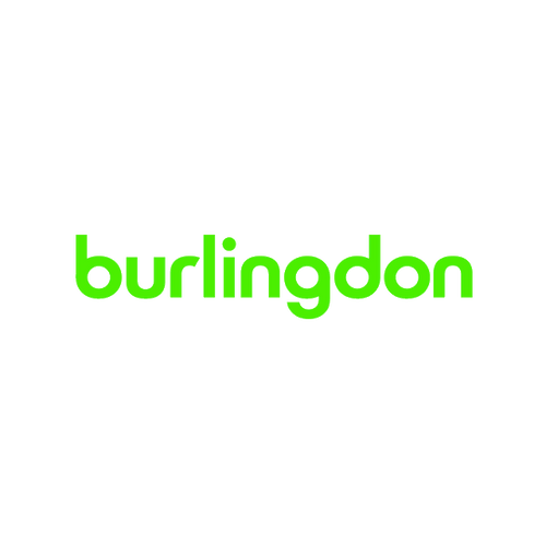 Burlingdon.com logo, a brandable .com business name for sale