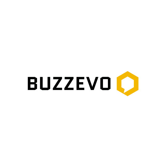 Buzzevo.com logo, a brandable .com business name for sale