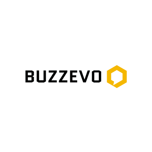 Buzzevo.com logo, a brandable .com business name for sale