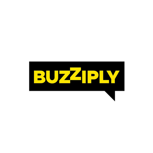 Buzziply.com logo, a brandable .com business name for sale