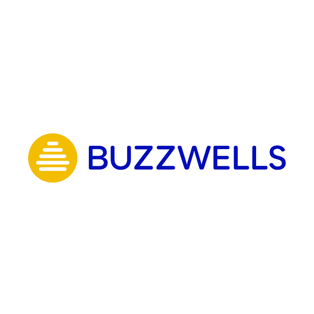 Buzzwells.com logo, a brandable .com business name for sale