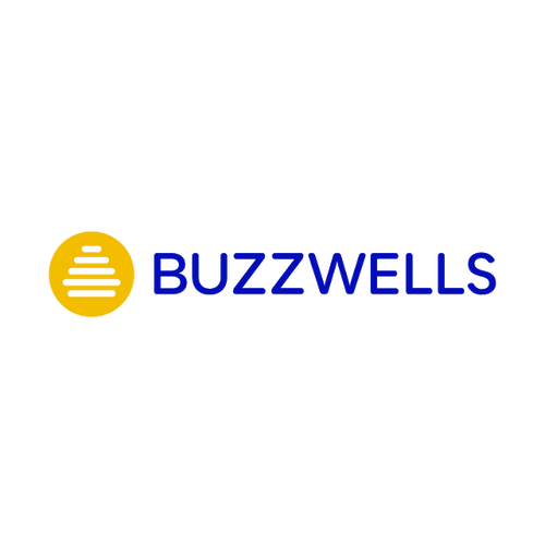 Buzzwells.com logo, a brandable .com business name for sale