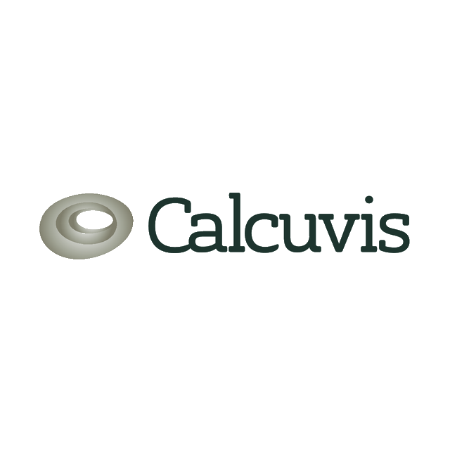 Calcuvis.com logo, a brandable .com business name for sale