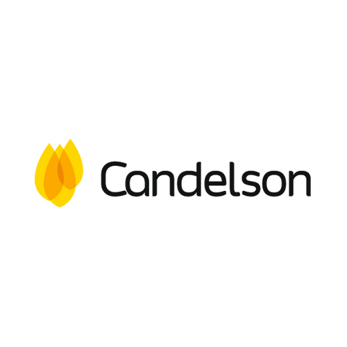Candelson.com logo, a brandable .com business name for sale