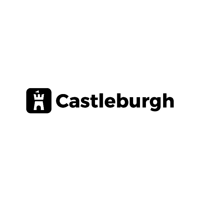Castleburgh.com logo, a brandable .com business name for sale