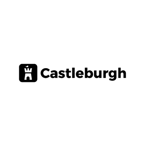Castleburgh.com logo, a brandable .com business name for sale