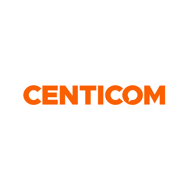 Centicom.com logo, a brandable .com business name for sale