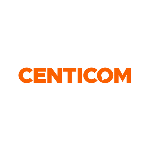 Centicom.com logo, a brandable .com business name for sale