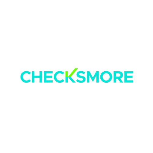Checksmore.com logo, a brandable .com business name for sale