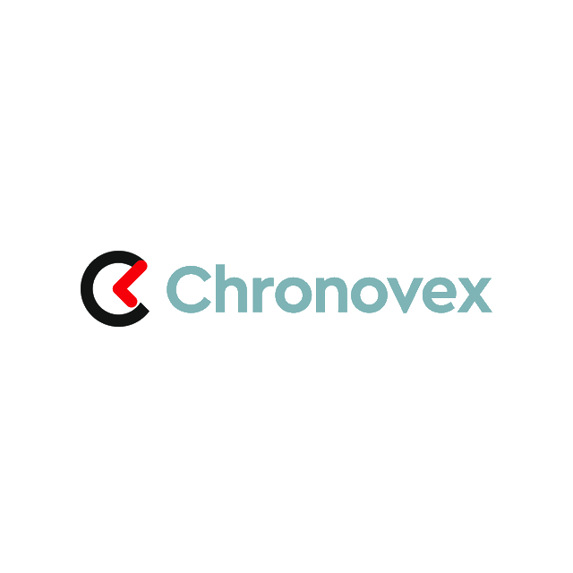Chronovex.com logo, a brandable .com business name for sale