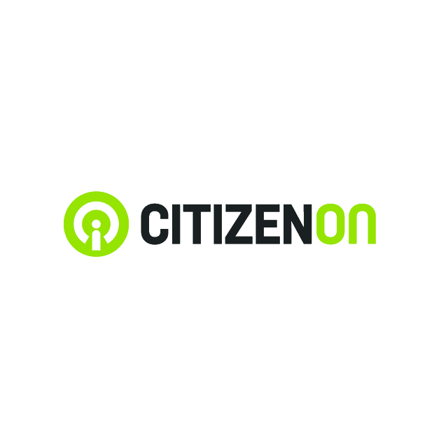 CitizenOn.com logo, a brandable .com business name for sale