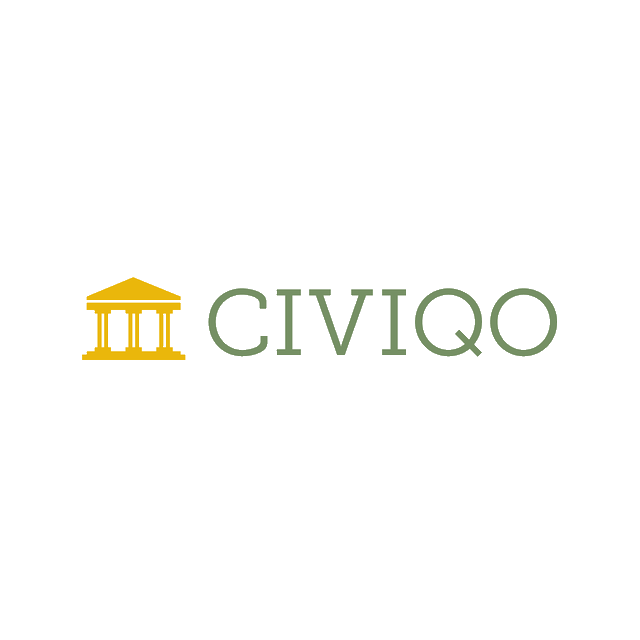 Civiqo.com logo, a brandable .com business name for sale